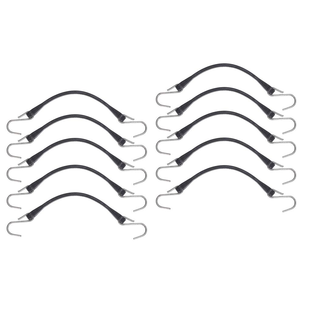 10 Pcs Truck Tie Down Cord 10in Heavy Duty Motorcycle Trailer Tow Rope Bungee Cord Tarp Straps with Hook