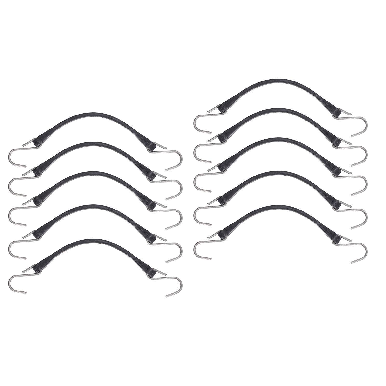 

10 Pcs Truck Tie Down Cord 10in Heavy Duty Motorcycle Trailer Tow Rope Bungee Cord Tarp Straps with Hook