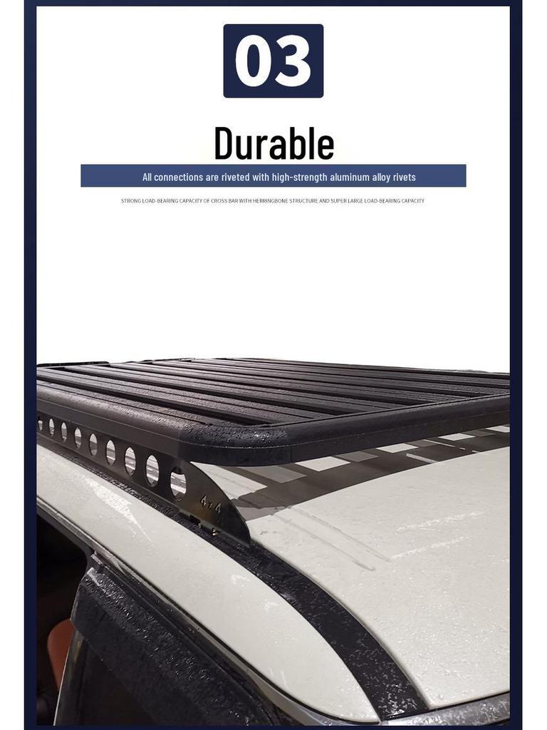 Compatible Roof Racks for Toyota Land Cruiser Prado 120/150, Nissan Patrol Y62, LC200/LC100, and FJ Cruiser.