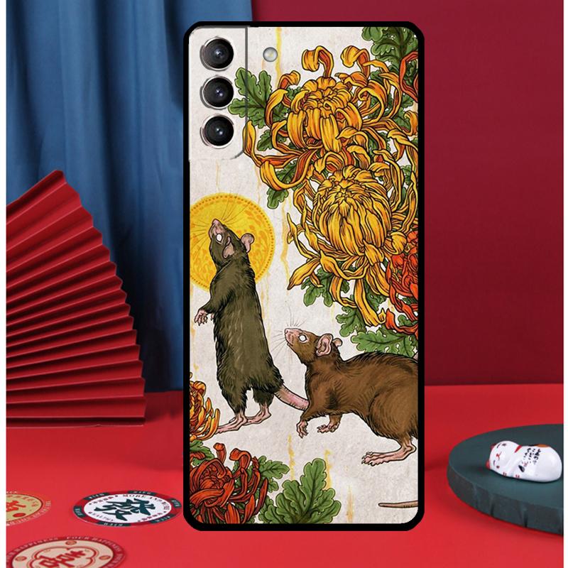 Chrysanthemum Phone Case For Samsung Galaxy S24 Ultra S9 S10 S20 S21 S22 Plus S23 FE S25 Ultra Back Cover