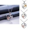 Stylish Animal Themed Heart Shaped Necklace For Girls Perfect Gift For Lovers