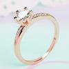Hand Jewelry European and American Popular Six Claw Diamond Ring Couple Wedding Ring White Copper Jewelry