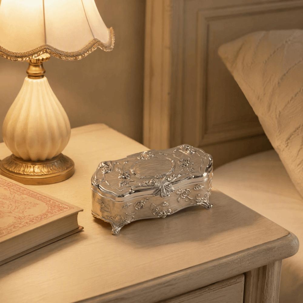 Zinc Alloy Jewelry Box Embossed Trinket Box Durable Toothpick Holder  Dining Table Storage