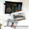 Mesh Travel Toiletry Bag - Transparent Cosmetic Pouch for Toiletries, Makeup & Organizing (Lightweight with Zipper)