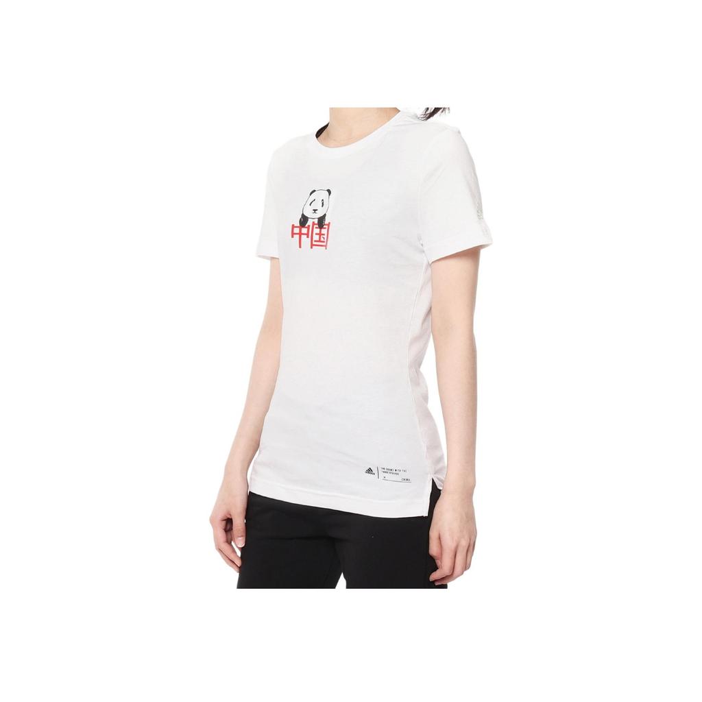 Adidas Kc Tee Ls Cn Sporty Round Neck Short Sleeve T-Shirt Women Tops White FK4406