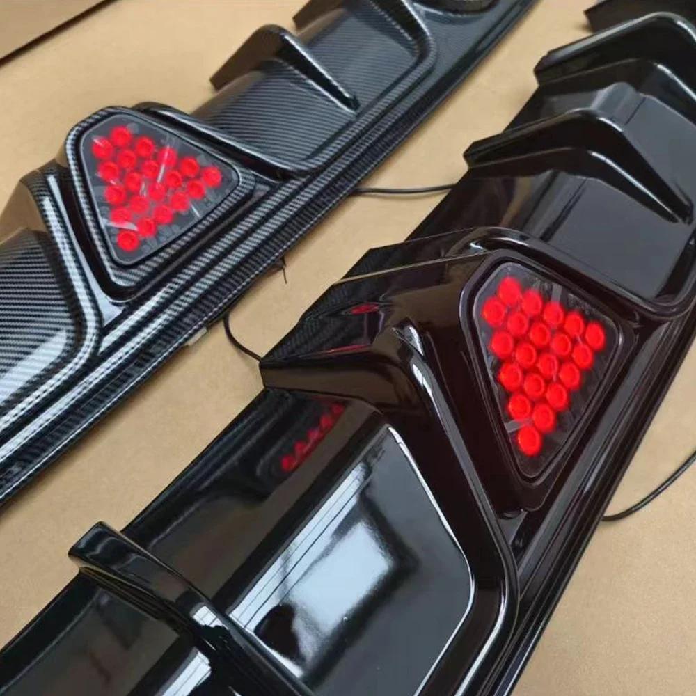 For Nissan Sentra Sylphy 2020 2021 2022 Rear Bumper Lip Diffuser with Led Lamp Exterior Accessories Tuning Auto Parts BodyKits