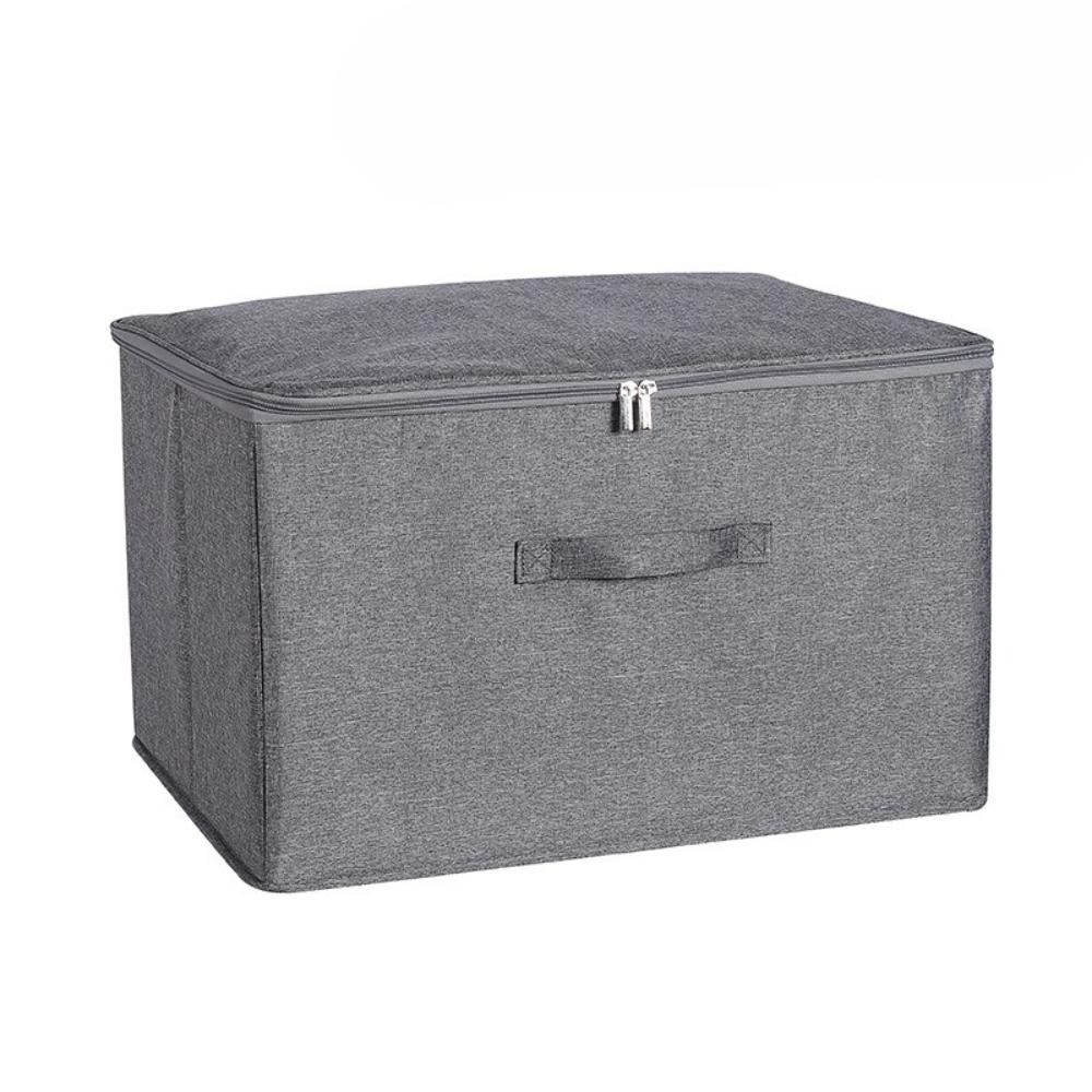 Große Faltbare Aufbewahrungsbox in Modernem Grau mit Deckel und Griffen