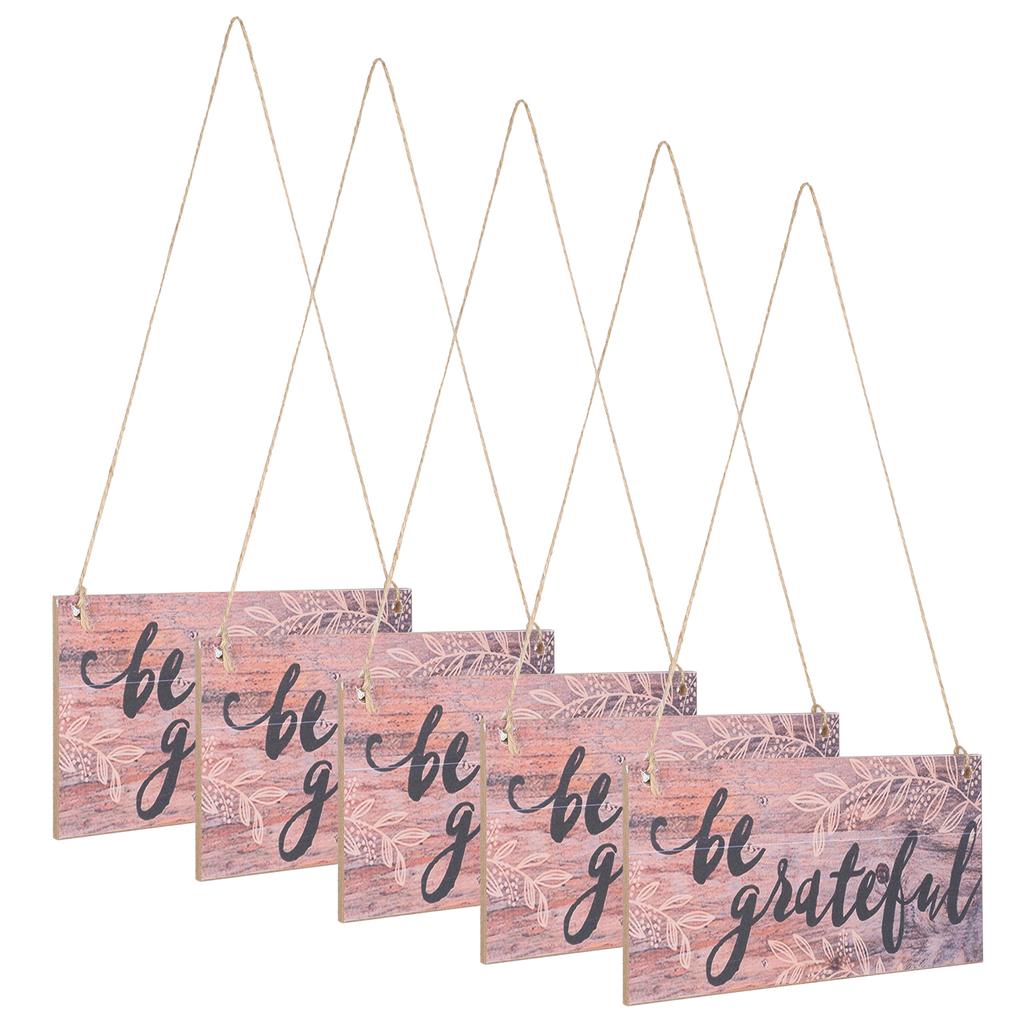 5 Set Wooden Letter Plaque Door Wall Decor Front Porch Shop Holiday Decoration Hanging Pendant