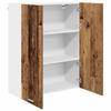 Hanging Cabinet with Door Rustic Wood Look 80 X 31 X 100 Cm Engineered Wood