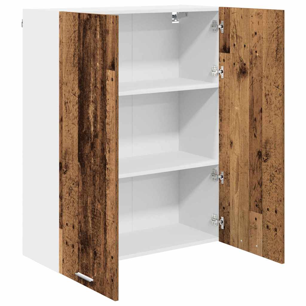 Hanging Cabinet with Door Rustic Wood Look 80 X 31 X 100 Cm Engineered Wood