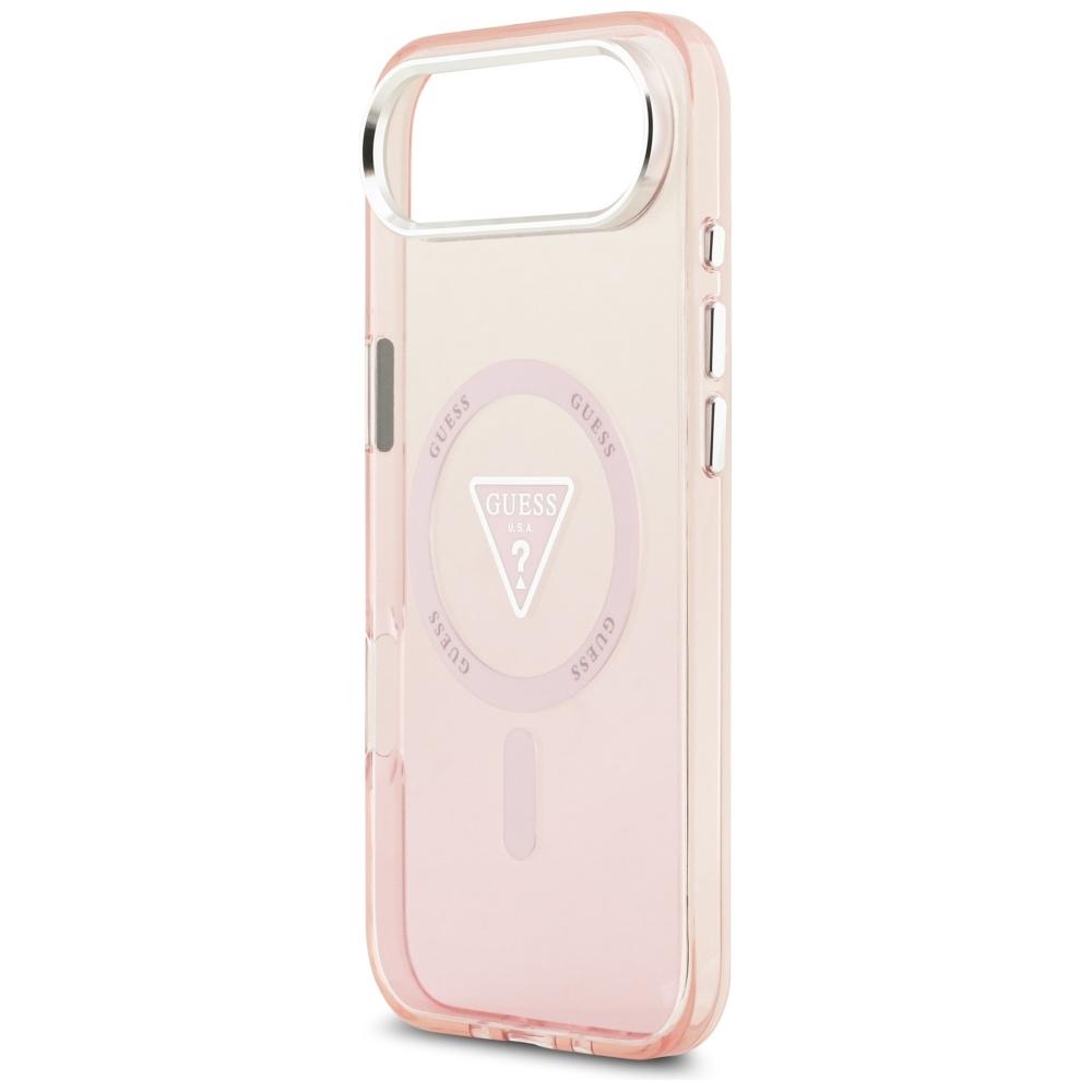 Guess IML Gradient Triangle Logo MagSafe Case for iPhone Air Pink