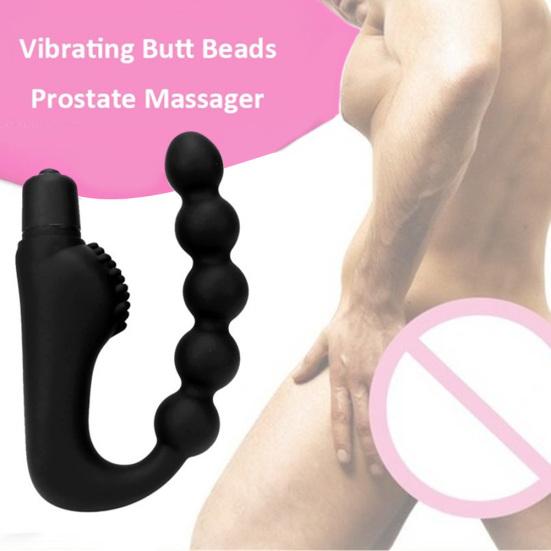 Silicone Vibrating Prostate Massager Vibrator Butt Anal Plug Men Male Sex Toy