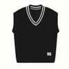 Olivean Point Label Knit Vest  2color 