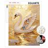 Kit Pittura con Perline Fai-da-te Senza Cornice Modello Cigno Elegante Tela per Hobby Creativa Rilassante Decorazione per la Casa Regalo per Adulti