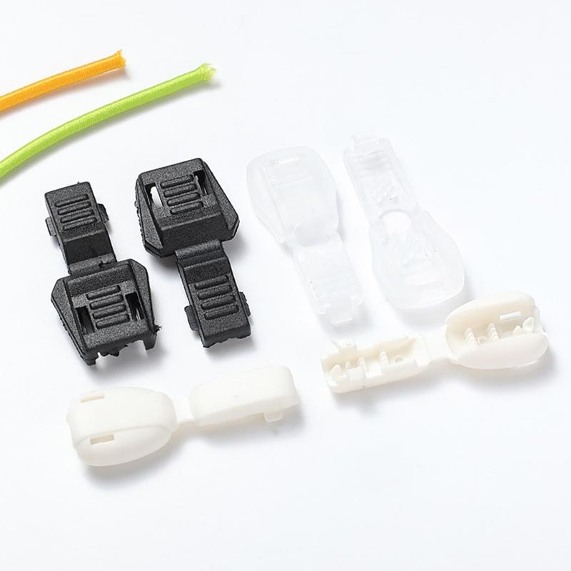 50/100Pcs Paracord Lanyard Zipcords Stoppers Paracord Clip Elastic Shoelaces Shock End Clasps Replacement