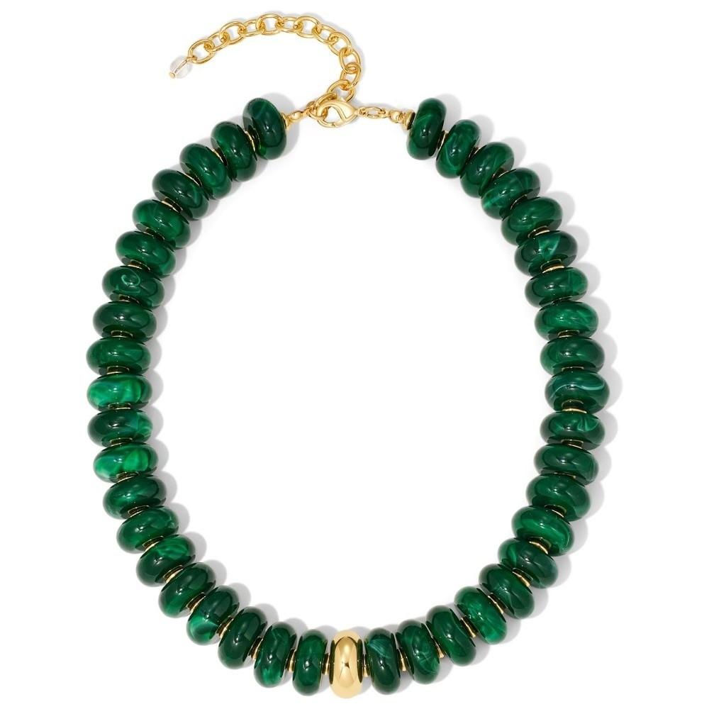 Round Resin Beads Chain Necklaces Chunky Resin Beads Necklace Summer Vacation