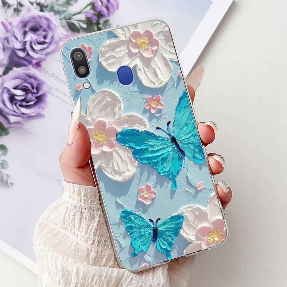 For Samsung Galaxy M10 M20 M30 Case New Fashion Painted Cover Clear Silicone Soft Slim Phone Case For Samsung M10 M20 M30 Fundas