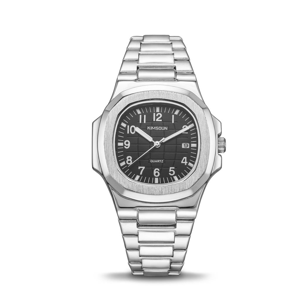 KIMSDUN Golden Shidon Markenuhr Explosion Edelstahlgürtel Herrenuhr Wasserdicht Leuchtende Sport Quarzuhr Herrenuhr