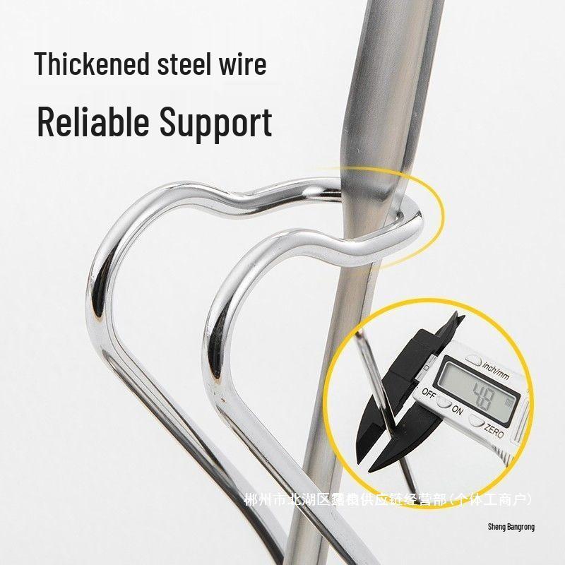 Stainless Steel Soup Ladle and Colander Holder Stand for Restaurants