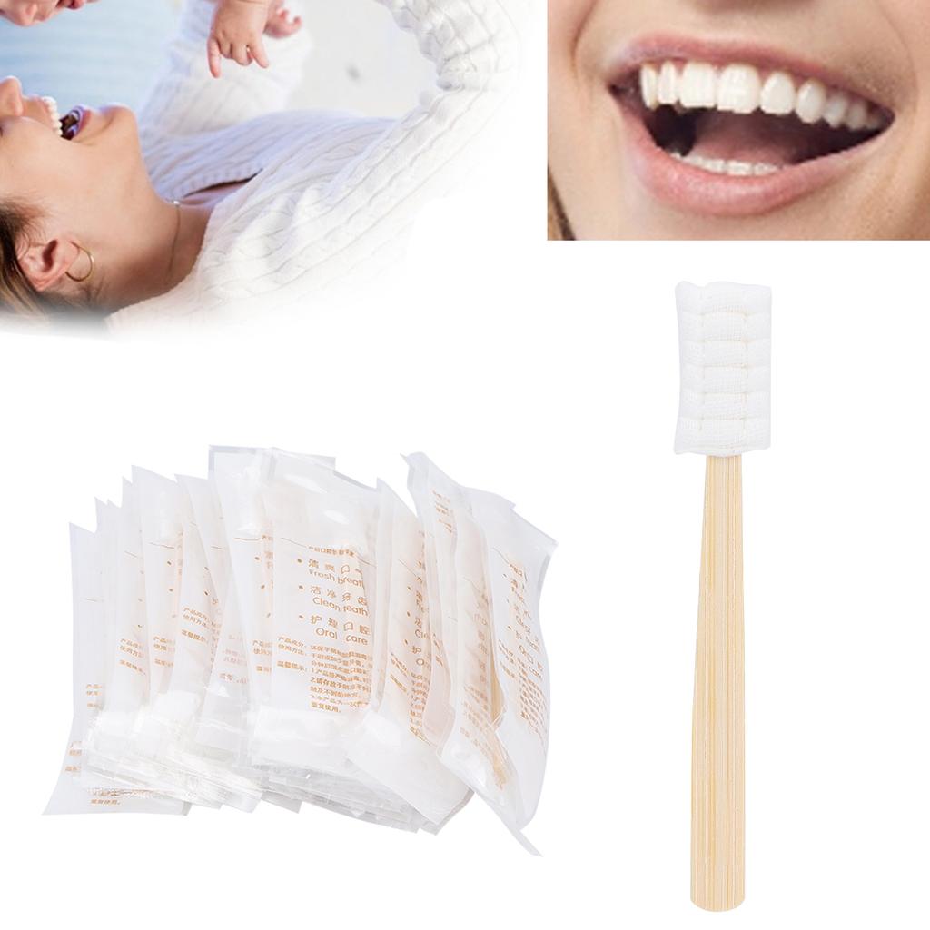 30Pcs Einweg-Zahnbürste Schwangerschaft Postpartale Mundpflege Zitrone aromatisiert Mundreinigung Stick
