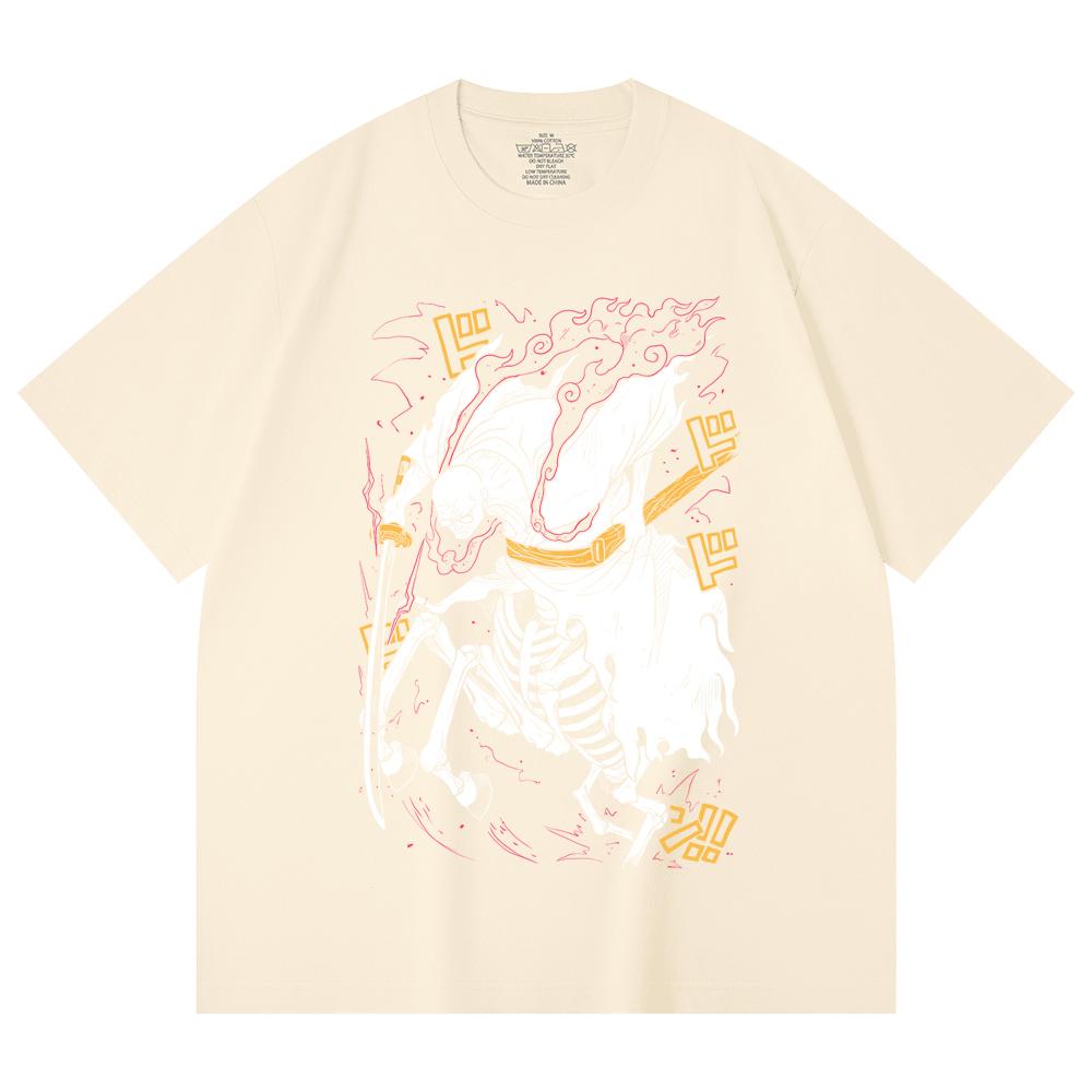 

230 Gsm 100% Cotton One Piece V14 Nusjuro Print Unisex Heavy Cotton T Shirt XS абрикосовый