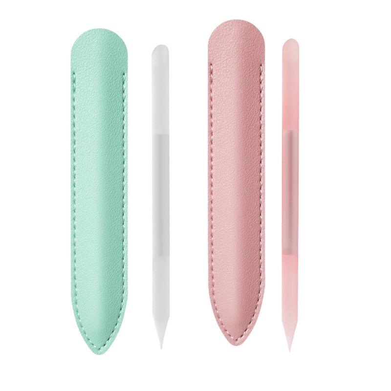 1 STK zylindrische sandgestrahlte Glasnagelfeile Maniküre Nano-Kristall Gravurstift Polieren Nano-Feile Nagelfeilen-Set
