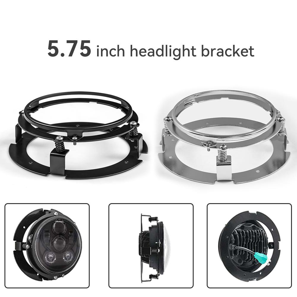 5 3/4" 5.75 inch Headlight Bracket Kit for Motorcycle and cars Ring Mount Brackets for 5.75 Inch LED Headlights