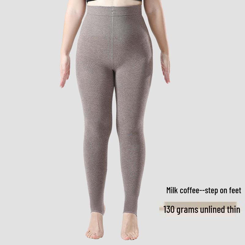 Women's Plus Size Warm Autumn/Winter Leggings: Velvet-Lined, Cotton, No Drooping, Fits Up To 200 Jin