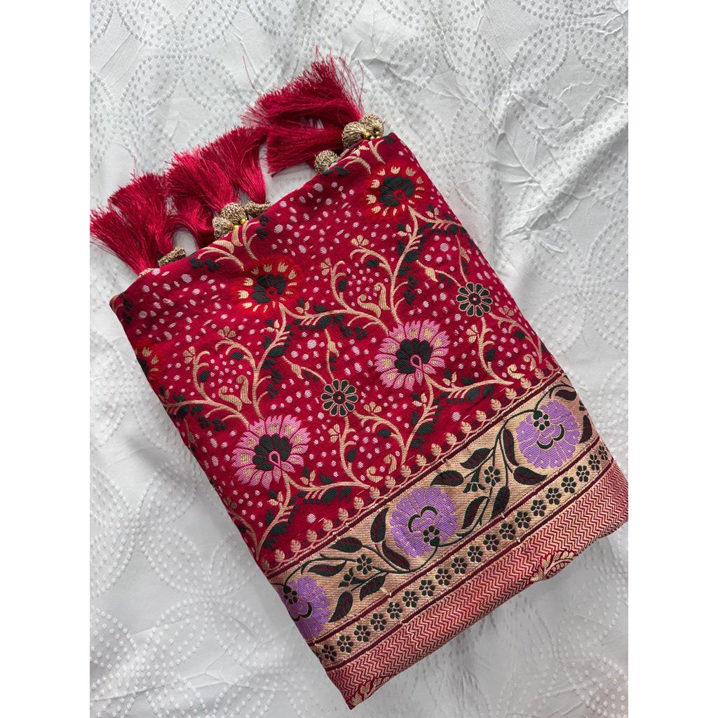 New Launch Wedding Special Soft Khadi Georgette Saree