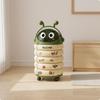 Trash Can Space-Saving Wheeled Bin Feline Decor