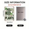 Metal Wall Art Plant Lover Gift Garden Decor Poster