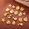 18K Gold Plated Shell Pendant for Versatile DIY Jewelry