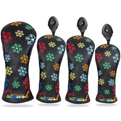 Snow Flower Golf Head Cover Wood Cover Driver 440cc 460cc Cover Utility UT Cover vodotesný s premenou Doug Snow Flower 3-dielna sada kusov