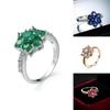 Crossborder Fashion Jewelry Ring With Colorful Zirconia And Gold Plating For Women