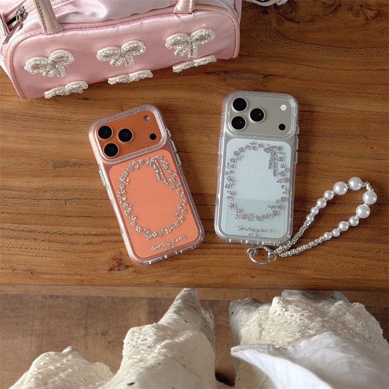 Korean Style Transparent Flower Bowknot Phone Case for iPhone 17/16 Pro Max/15/14 - High-End Feel