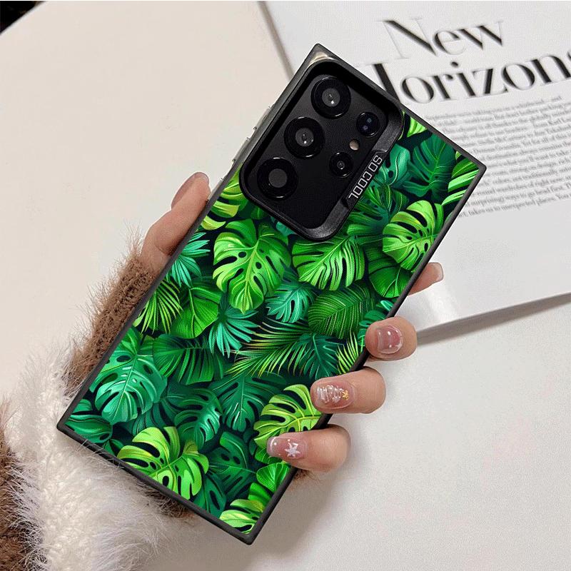 Summer Plants Green Leaf Shockproof Phone Case for Samsung Galaxy S26 Edge S25 Ultra S24 FE S23 Plus S21 Cover Anti Fall Fundas