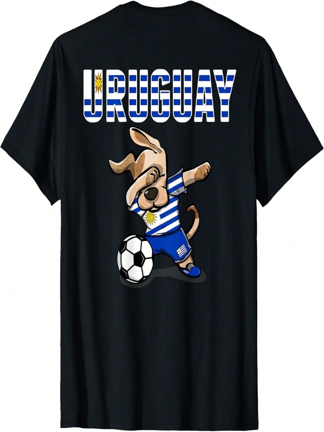 Dabbing Dog Uruguay Soccer Lovers Jersey Uruguayan Football T-Shirt For Men Women Kids S