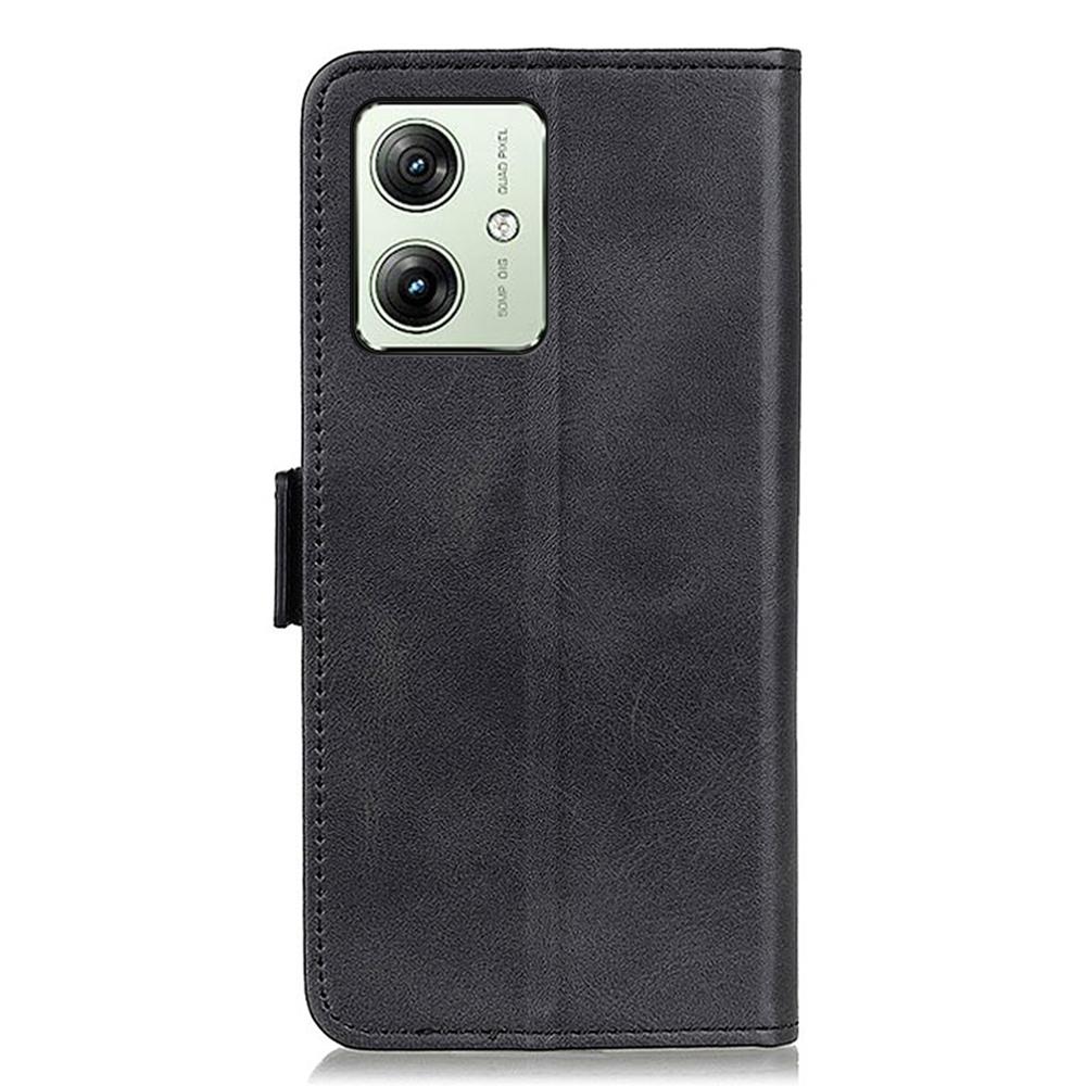 For Motorola Moto G54 5G Case Cowhide Texture PU Leather Wallet Cellphone Shell