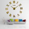 3D Large Roman Numerals Mirror Surface Acrylic Wall Sticker Wall Clock Home Office DIY Nordic Style Art Decoration Home Decor
