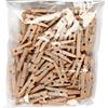 Mini Light Wooden Clothespins with Metal Spiral Spring. Ref 564510