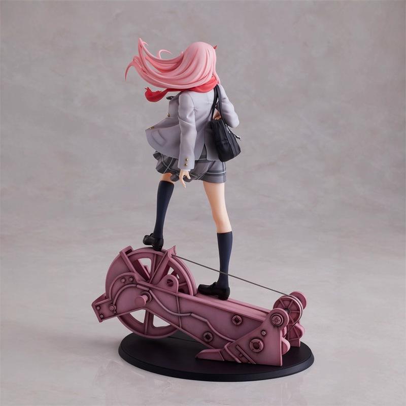 New Anime Darling In The Franxx Zero Two Code 002 Uniform Girls Anime Pvc Action Figures Toys 28Cm