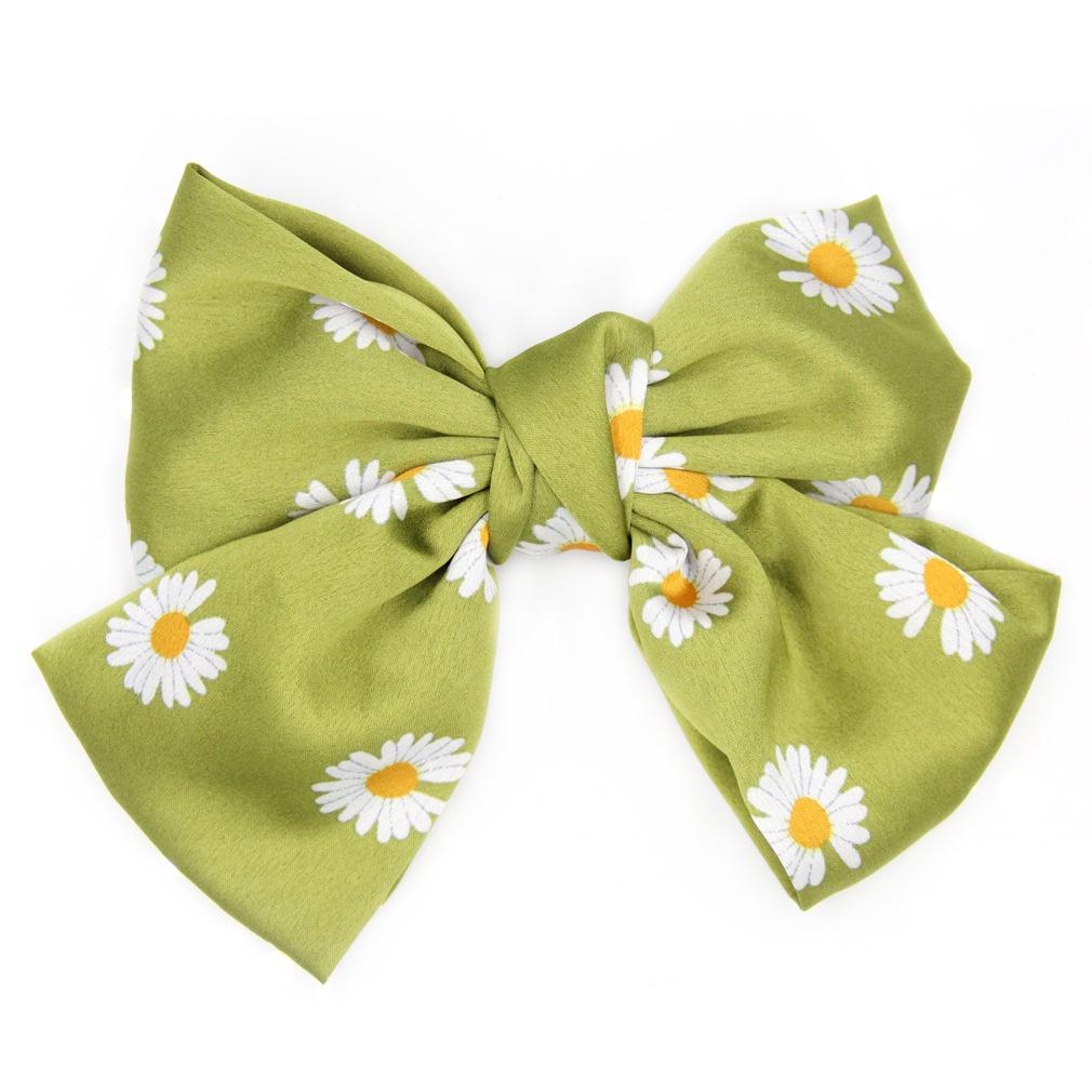 Korean Daisy Bow Double Layer Hair Clip for Girls