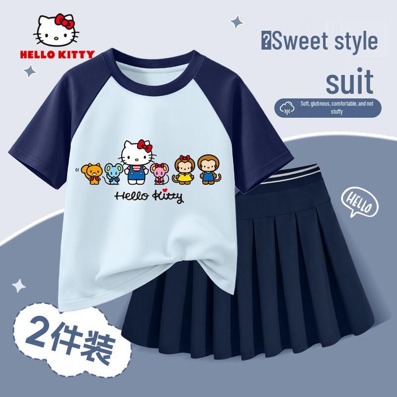 

Hello Kitty Girls Summer Pleated Skirt Set 130