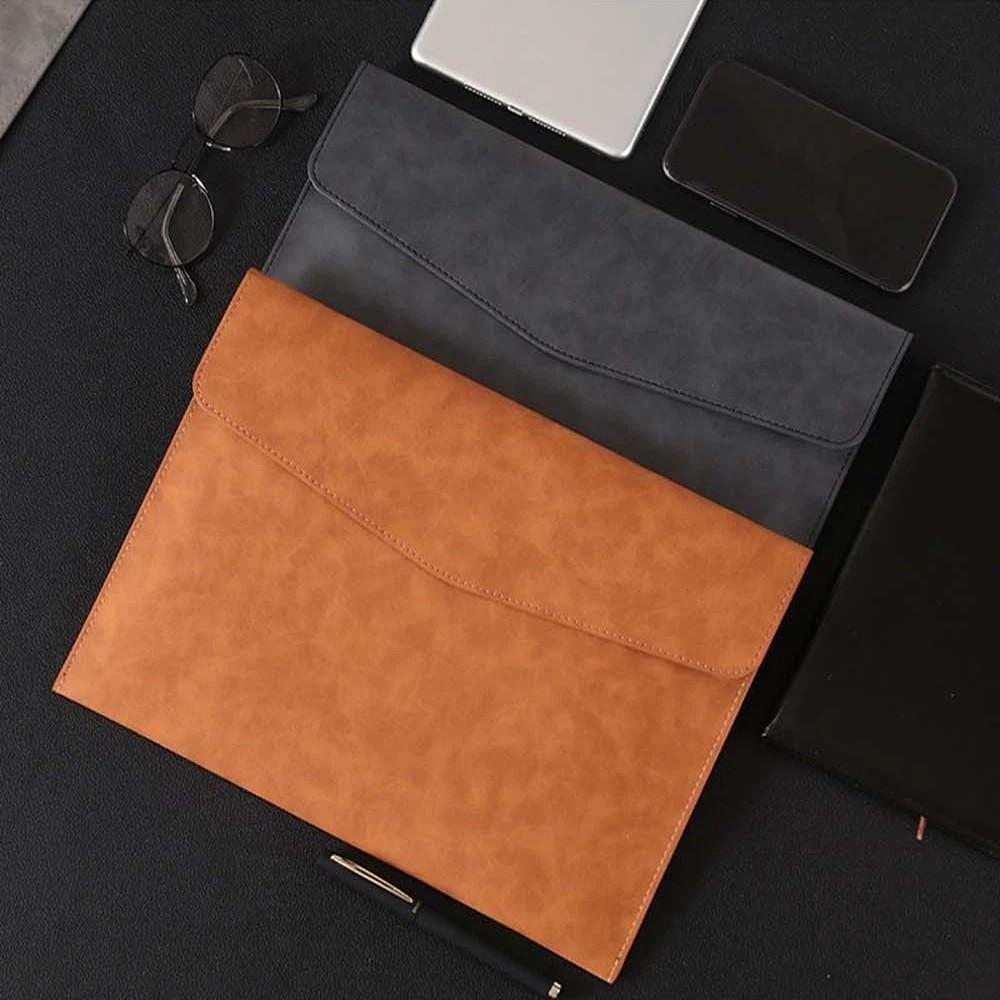 Großes Fassungsvermögen Ablageprodukte PU-Leder Mappe Business-Handtasche Dokumenten-Organizer-Tasche Laptop-Tasche