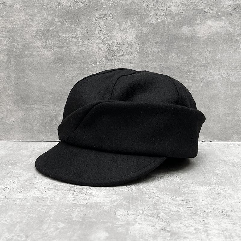 

Кепка газетчика из плоского шерстяного фетра: Теплый берет «утконос» высокой плотности и нестандартного дизайна. M (57.5cm) Adjustable Small