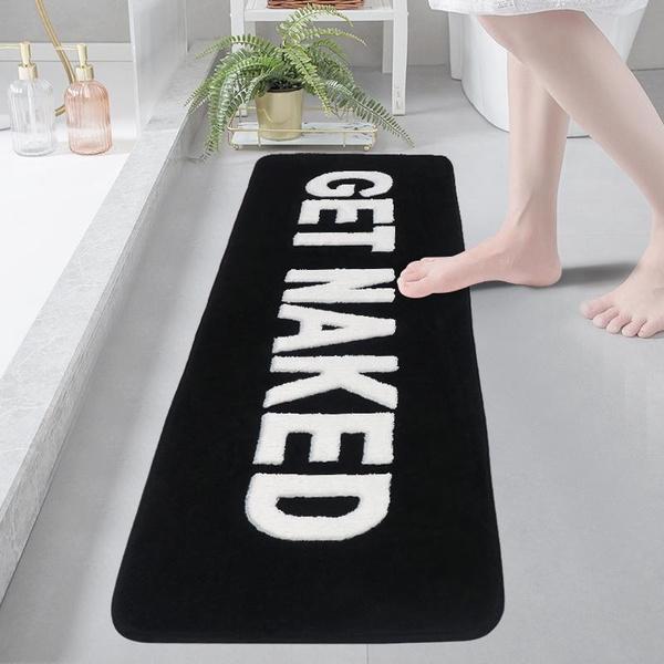 1/2pcs Microfiber Bath Mat Quick Dry And Washable Door Mat, Non Slip Letters Bathroom Rug, Soft And Thicken Shower Mat, Absorbent Bathroom Carpet