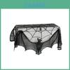 Elegant Black Lace Spider Web Bat Scarf Cover For Halloween Fireplace Decor