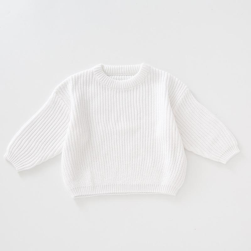 Hot Selling Girls' Solid Color Knit Pullover Sweater