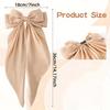 4Pcs/Set Women Large Bow Hair Clip Girls Chiffon Big Bow Hairpins Satin Barrette Women Solid Color Ponytail Hair Accessories