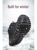 Men's 2024 Winter High-Top Suede Leather Boots with Plush Lining and Cold-Proof Design